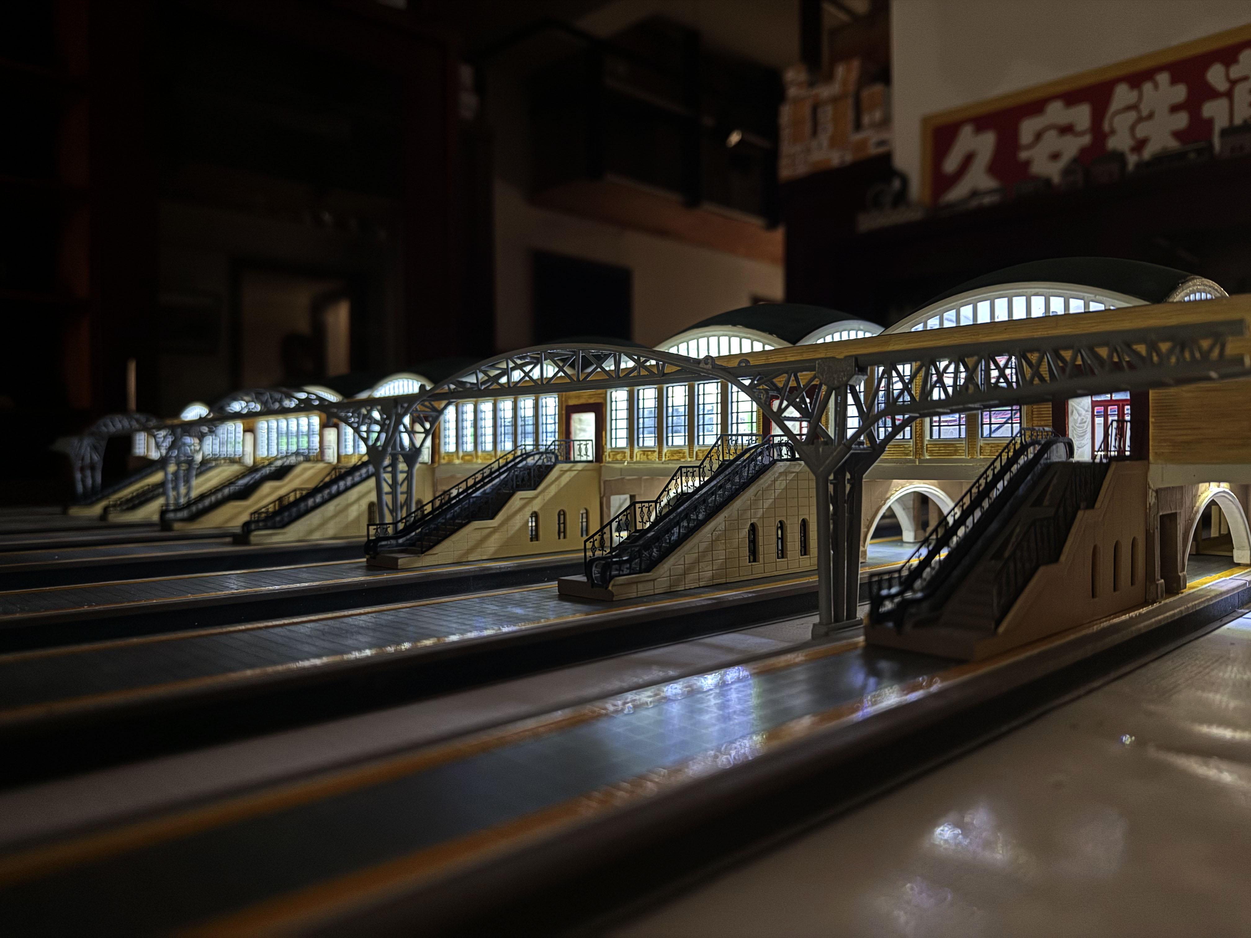 站台模型灯光效果