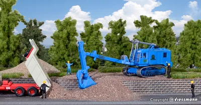 Kibri - H0 MENCK excavator M154 LC with hoe dipper 火车模型