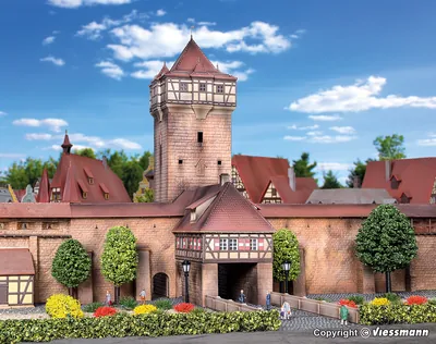 Kibri - N Röder gate with tower in Rothenburg 火车模型