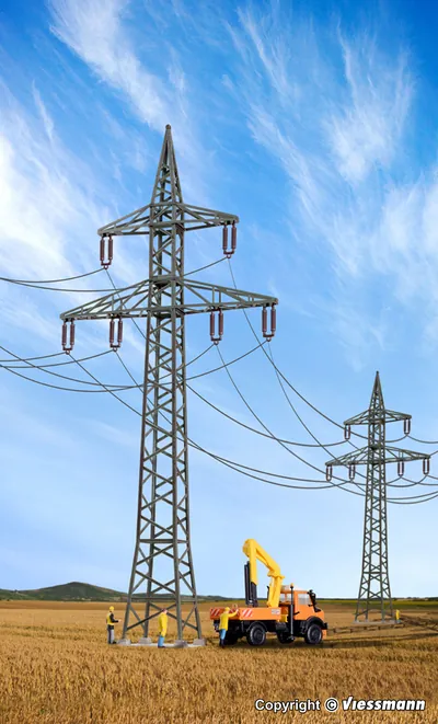Kibri - H0 Deco set Power pole, 4 pieces 火车模型