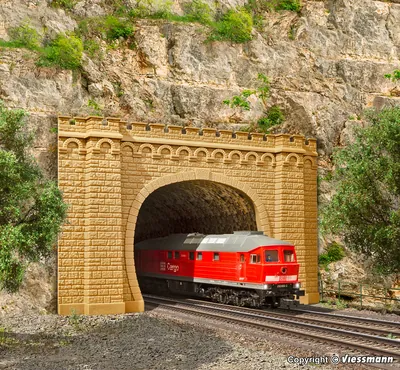 Vollmer - H0 Tunnel portal Moseltal, double track, 2 pcs. 火车模型