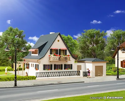 Vollmer - H0 House with garage 火车模型