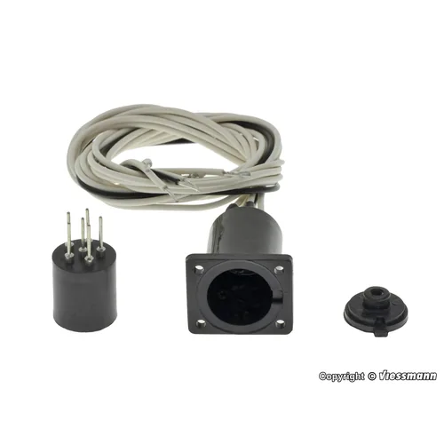 Viessmann - H0 6-pin cylinder plug with connection cables