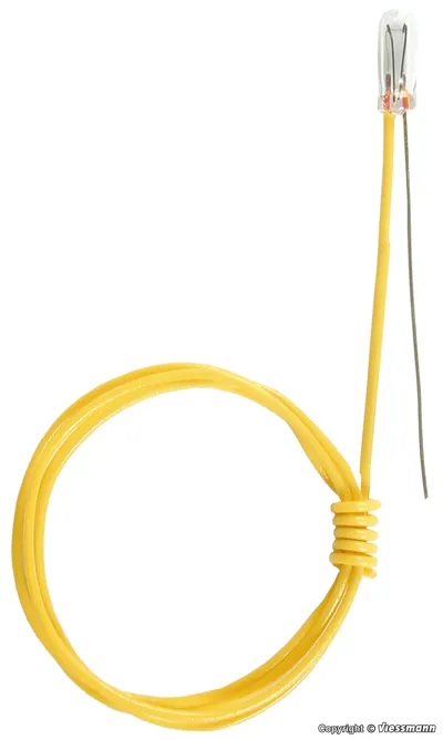 Viessmann - Spare bulb clear T 3/4, Ø 2,3 mm, 16 V, 30 mA, 1 cable, 1 blank wire 火车模型