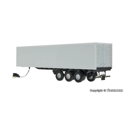 Viessmann - H0 3-axle box semitrailer with underrun protection, functional model