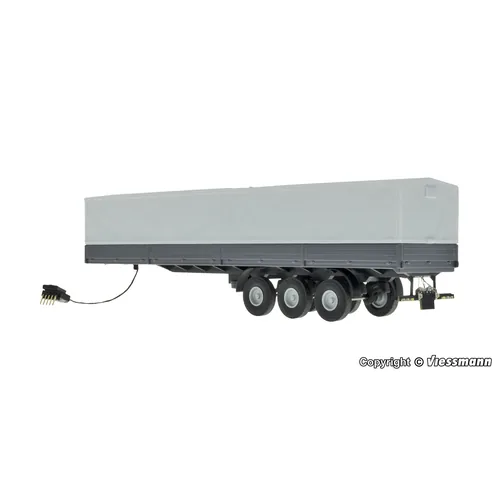 Viessmann - H0 3-axle curtainsider semitrailer, functional model