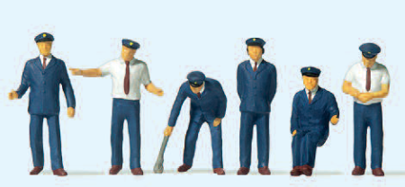 Japanisches Bahnpersonal