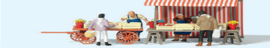 Obst- und Gemüsestände. Fertigmodell