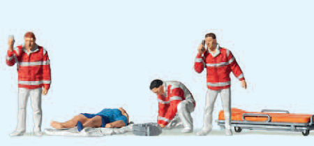 Sanitäter, Verletzte auf Decke