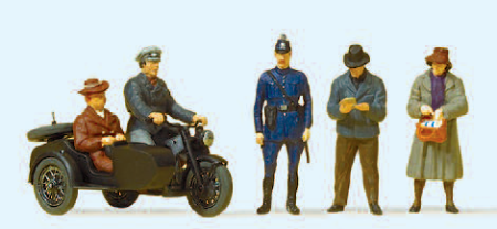 Motorrad Zündapp KS 750 mit Beiwagen. Passanten. Frühe Epoche III