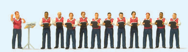 Männergesangsverein. 12 Miniaturfiguren