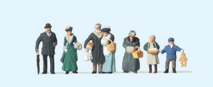 Auf dem Weihnachtsmarkt. Um 1900