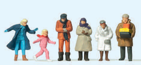 Passanten, winterliche Kleidung