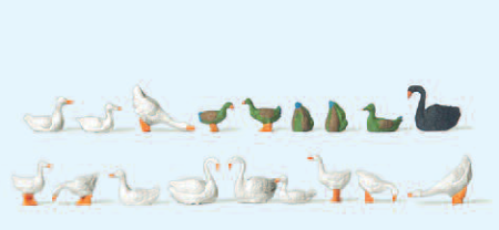 PREISER - Enten, Gänse und Schwäne 火车模型