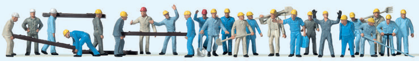 Gleisbauarbeiter. 24 Figuren