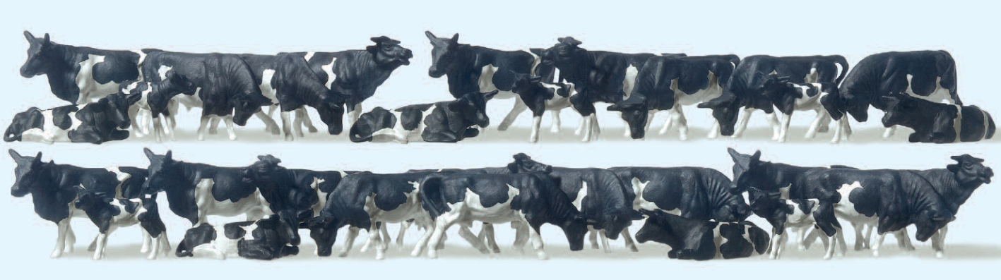 Kühe, schwarz/weiß. 30 Figuren