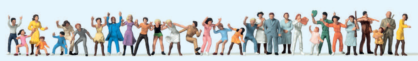 Volksfestbesucher. 30 Figuren