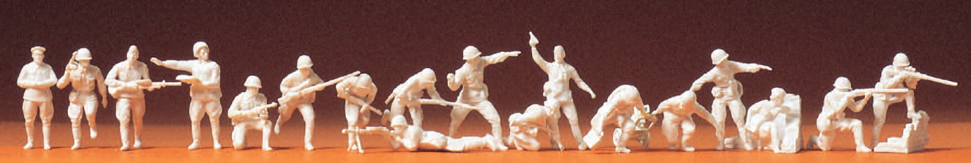 Gardeinfanterie. UdSSR 1942. 18 unbemalte Miniaturfiguren. Bausatz