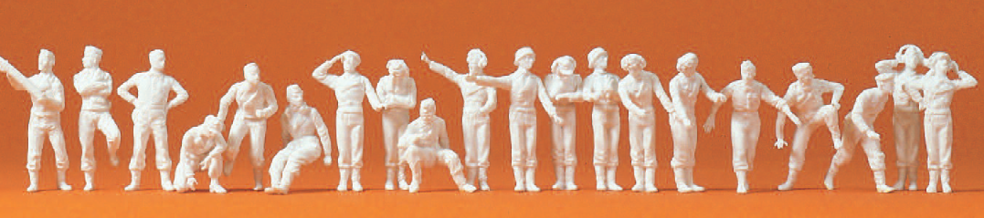 Panzerbesatzungen. Deutsches Reich 1939-45. 20 unbemalte Miniaturfiguren. Bausatz
