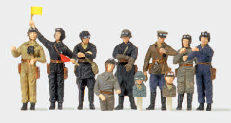 Panzerbesatzungen. UdSSR 1942. 10 unbemalte Miniaturfiguren. Bausatz