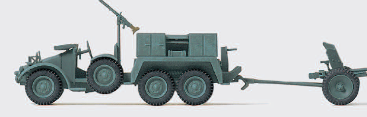 Protzkraftwagen Kfz 69. Krupp. 3,7 cm PAK L/45. Deutsches Reich 1939-45. Bausatz