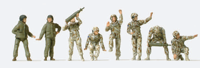 Panzerbesatzungen. US Army 2000. 8 unbemalte Miniaturfiguren. Bausatz