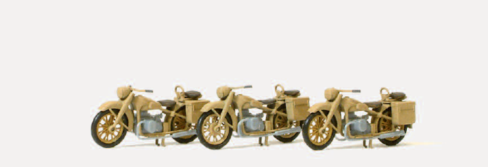 Motorrad BMW R 12. Deutsches Reich 1939-45. 3 Motorräder. Bausatz