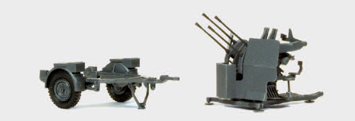 2 cm Flakvierling 38. Mit Sonderanhänger SdAnh 52. Deutsches Reich 1939-45. Bausatz