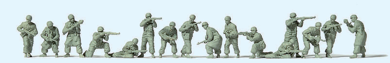 Fallschirmjäger im Gefecht. Deutsches Reich 1939-45. 16 unbemalte Miniaturfiguren. Bausatz