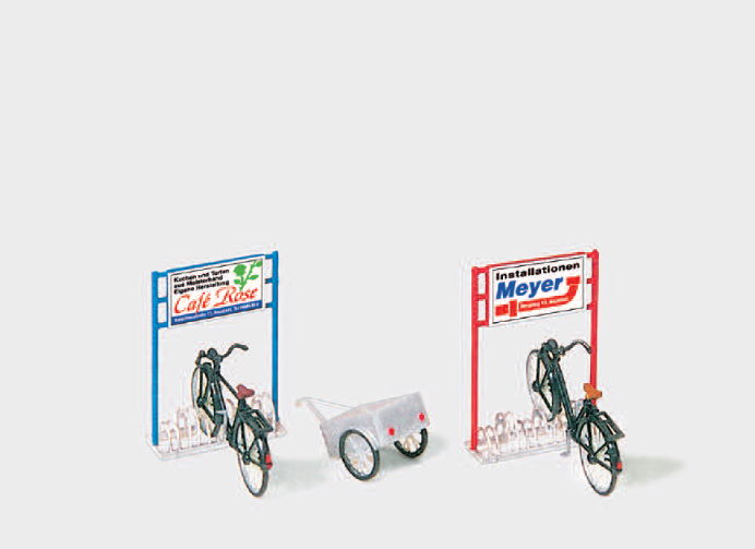Fahrradständer, Fahrräder, Anhänger. Bausatz
