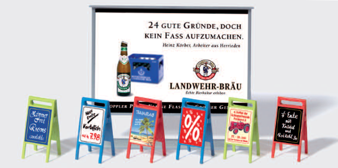 Plakattafel, Werbeschilder. Bausatz