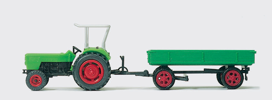 Ackerschlepper DEUTZ D 6206 mit Anhänger. Fertigmodell