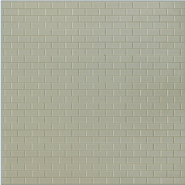 "Bodenfliesen", lang. Grau. 3 Platten 95 x 95 mm. Bausatz