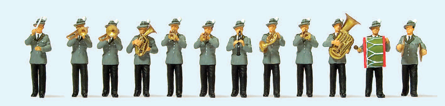Schützenkapelle. 12 Miniaturfiguren