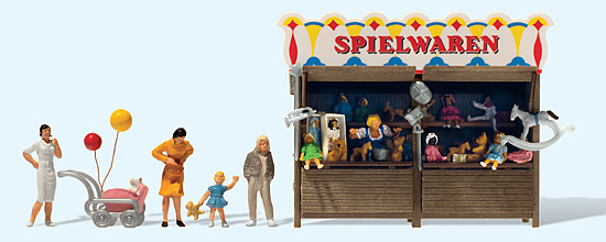 Kirmesbude "Spielwaren". Fertigmodell