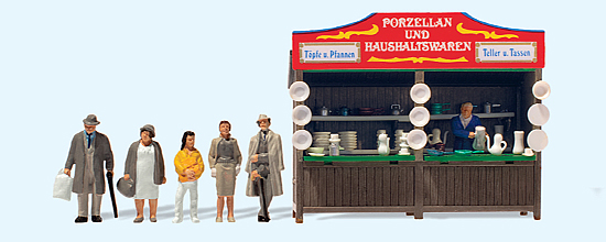 Kirmesbude "Porzellan". Fertigmodell
