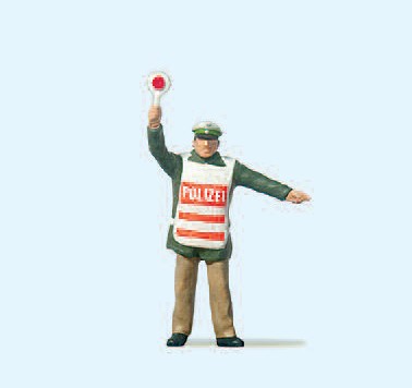 Polizist mit Warnweste