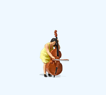 Musikantin mit Kontrabass