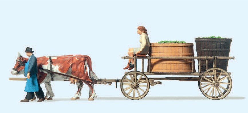 Winzerwagen, Kühe. Fertigmodell