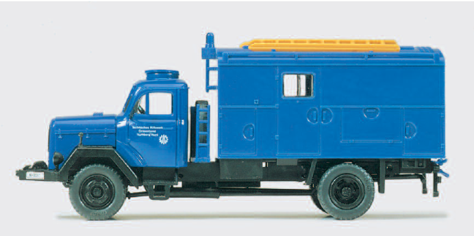 Gerätekraftwagen GKW. Technisches Hilfswerk THW. Magirus F Mercur 120 D 10 A. Bausatz