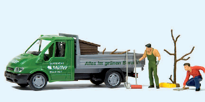 Ford Transit. "Gartenbau Müller". Fertigmodell