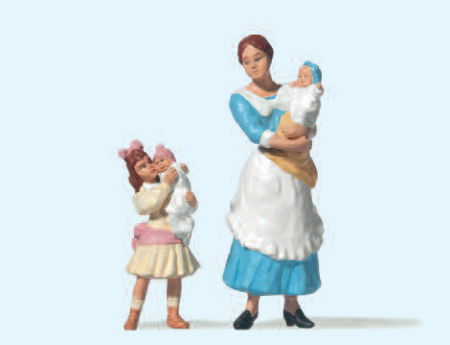 Kindermädchen mit Kindern