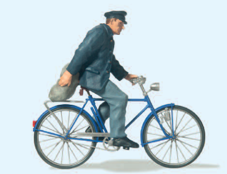 Bauer auf Fahrrad