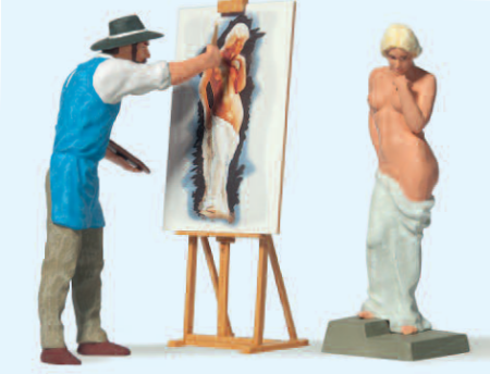 Kunstmaler und Modell