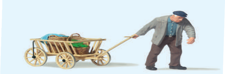 Bauer, Leiterwagen ziehend