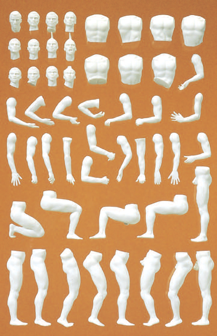 Modellfigur "Adam". 6 unbemalte Miniaturfiguren im Bausatz