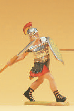 Römer laufend, mit Speer