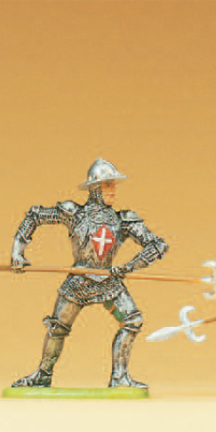 Ritter angreifend, mit Spieß