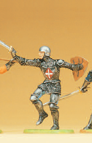 Ritter angreifend, mit Schwert