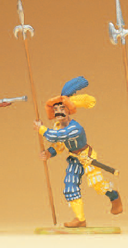 Landsknecht stürmend, mit Spieß
